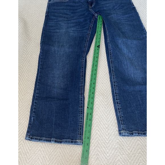 TK Axel Jeans Men Size 40x30 Slim Boot Blue Denim Western Flap Pockets - Picture 6 of 11